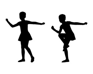 Little girl is dancing