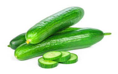 Cucumber isolated on white background