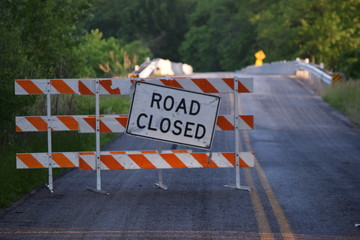 Road Closed Barrier