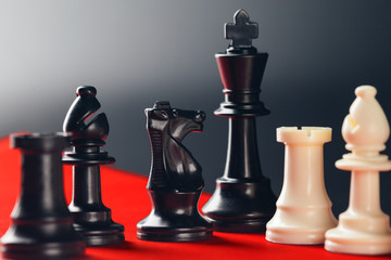 Chess business concept, leader and success.