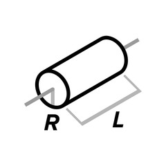 Solid cylinder about central axis - Vector