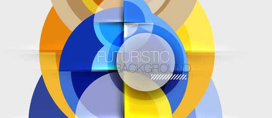 Fototapeta premium Geometric design abstract background - circles