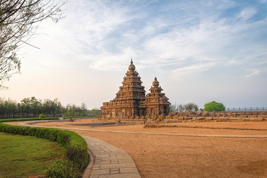 The Shore Temple, Mahabalipuram, Tamilnadu, India.