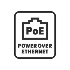 Power over Ethernet symbol - Vector