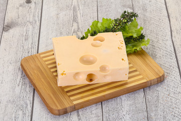 Maasdam cheese brick
