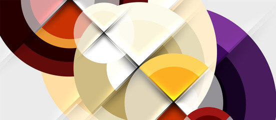 Fototapeta premium Geometric design abstract background - circles