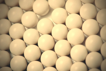 white balls background, close up