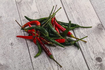 Hot and spicy Chili pepper heap