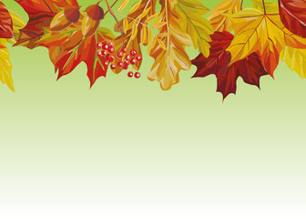 Obraz na płótnie Canvas autumn border sky painting wallpaper