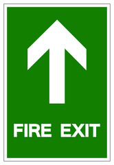 Fire Exit Symbol Sign ,Vector Illustration, Isolate On White Background Label .EPS10