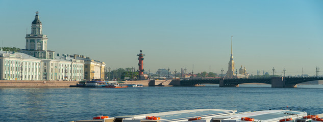 Naklejka premium River Big Neva, Palace Bridge. St. Petersburg, Russia