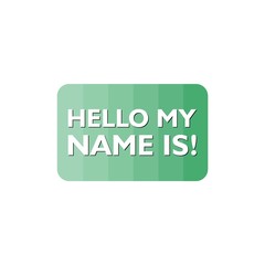 Word writing text Hello My Name Is, ID card, Business concept