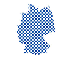 Fototapeta premium Map of Germany in checkerboard pattern