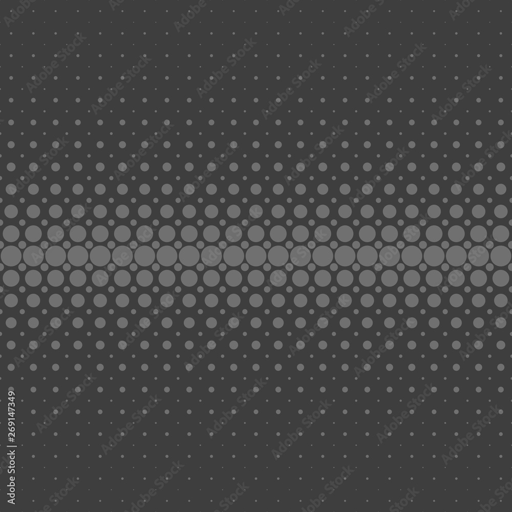 Poster grey abstract halftone dot pattern background - vector graphic design from circles in varying sizes