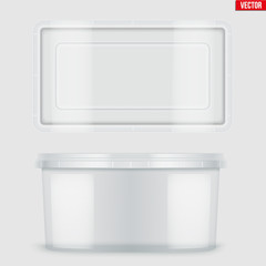Set of Clear Plastic container for food