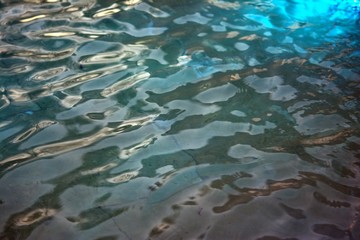 glare of sunlight on the water surface