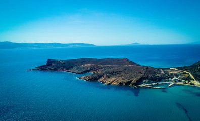 Part of island Paros in Greece from the high