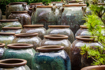 Obraz premium Abstract stoneware pots