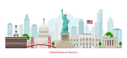United States of America, USA, Landmarks, Skyline and Skyscraper