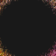 Abstract gradient rectangle background - digital vector mosaic corner design with blank space in the middle