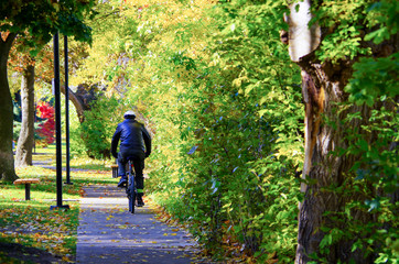 Senior Biking in Park