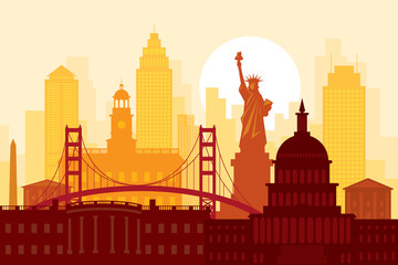 United States of America, USA, Landmarks, Urban Skyline