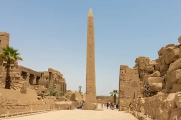 Foto op Plexiglas Luxor, Egypt - April 16, 2019: Thutmose I Obelisk in Amun Temple, Karnak, Luxor © Andrej