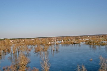 The river was flooding