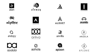 A Letter Alphabetic Logos 