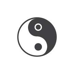Yin Yang vector icon. filled flat sign for mobile concept and web design. Yin Yang harmony sign glyph icon. Symbol, logo illustration. Vector graphics