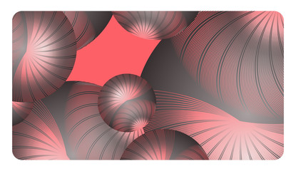 abstract fantasy aquatic card background in red brown shades