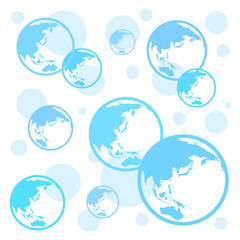 沢山の地球の背景