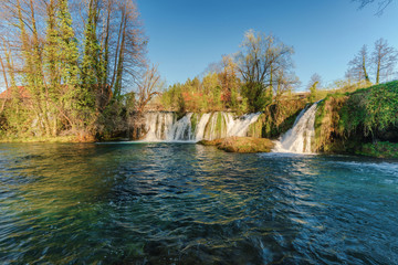 Waterfalls in Rastoke, Slunj, Croatia - an authentic, rural place for relaxation near the National Park Plitvice lakes