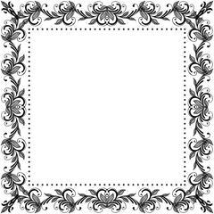 Vector illustration invitation card with decoration flower frame