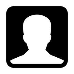 Staff icon vector male user person profile avatar symbol for business in flat color glyph pictogram sign illustration