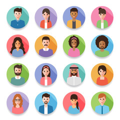 Businessmen and Business women avatars.