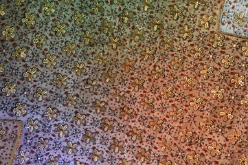 Ornate decor at Santa Clara church (constructed in 1647), Bogota, Colombia