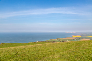 Fototapeta na wymiar The View From St Catherine's Down on the Isle of Wight