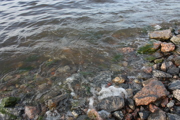  types of water and waves of the Gulf of Finland of St. Petersburg