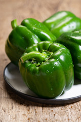 fresh green bell peppers