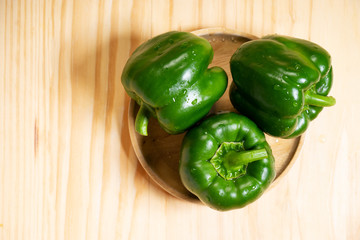 fresh green bell peppers