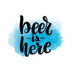 lettering beer is here