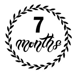 Month. Hand drawn lettering. 