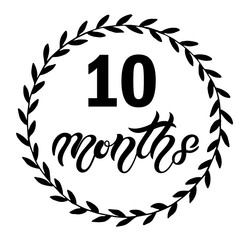 Obraz premium Month. Hand drawn lettering. 