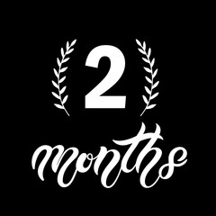 Month. Hand drawn lettering. 