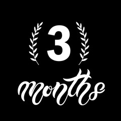 Month. Hand drawn lettering. 