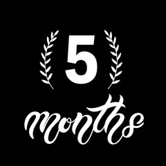 Month. Hand drawn lettering. 