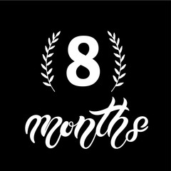 Month. Hand drawn lettering. 