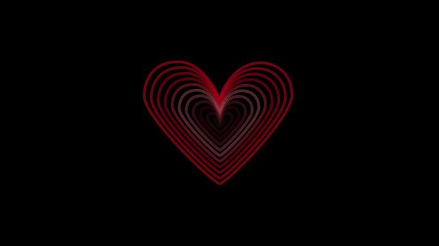 animation ,beautiful red heart background  ,abstract