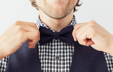 Man with beard in a bowtie